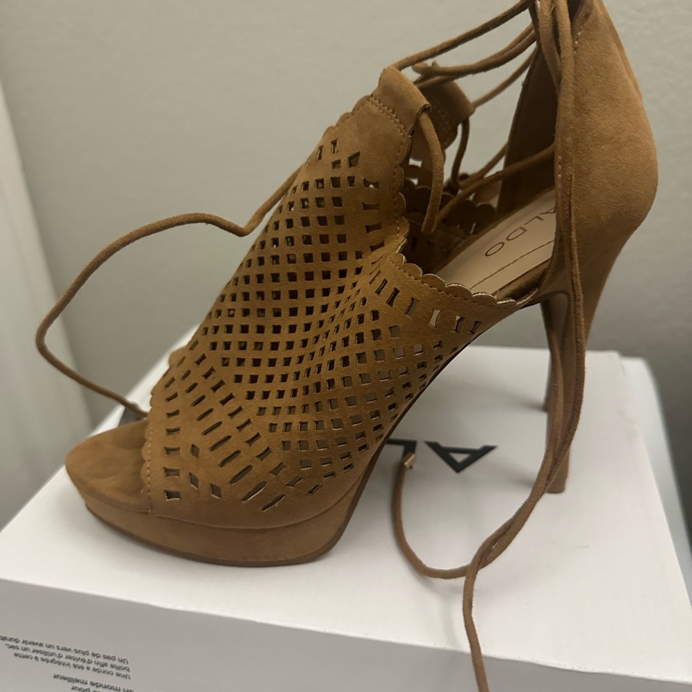 Aldo Krameria Brown Suede Heels